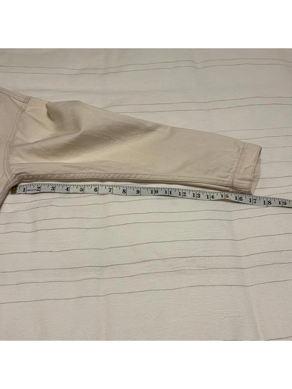 Etica Madeline Utility Jacket Cream Button Front Women's XS - Picture 5 of 7